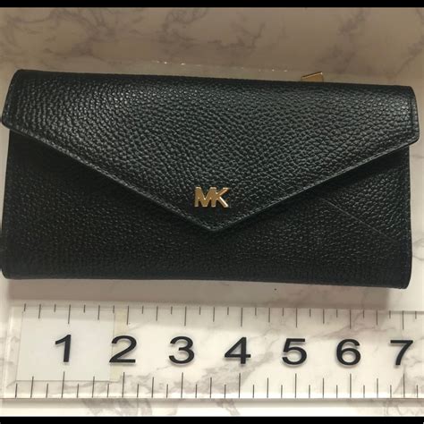 michael kors large pebbled leather envelope wallet|Michael Kors men's bifold wallet.